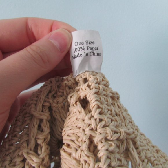 Mini straw hobo bag with drawstring - Picture 10 of 13